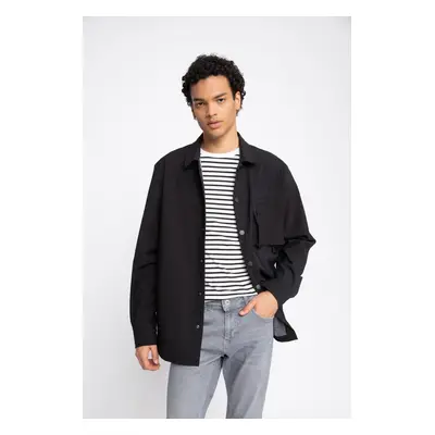 DEFACTO Relax Fit Long Sleeve Jacket Shirt