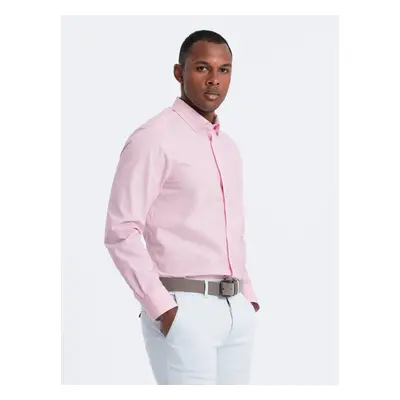 Ombre REGULAR cotton classic shirt - light pink