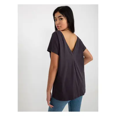 Basic graphite neckline T-shirt from Fire