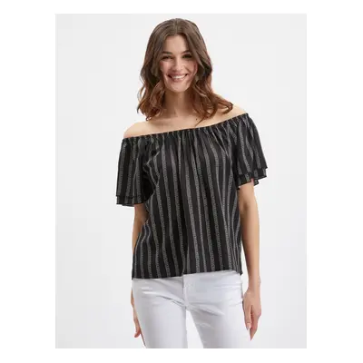 Orsay Black Ladies Striped Blouse - Women