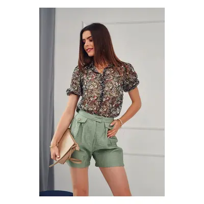 Casual women's khaki shorts