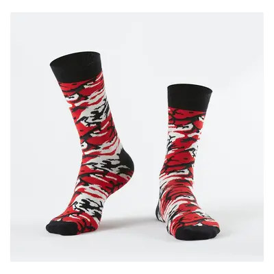 Red camo men's socks