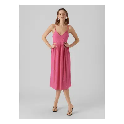 Women's pink patterned dress VERO MODA Camil - Women