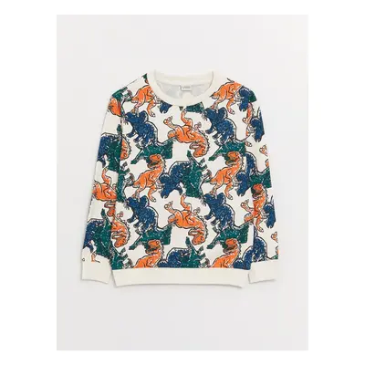 LC Waikiki Crew Neck Printed Long Sleeve Boys' T-Shirt