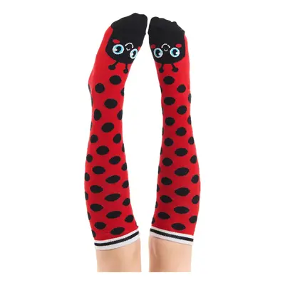 Denokids Ladybug Patterned Polka Dot Girls' Knee Socks