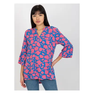 Women's boho blouse with 3/4 sleeve Sublevel - multicolor