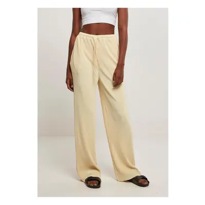 Women's Plisse Pants Soft Yellow