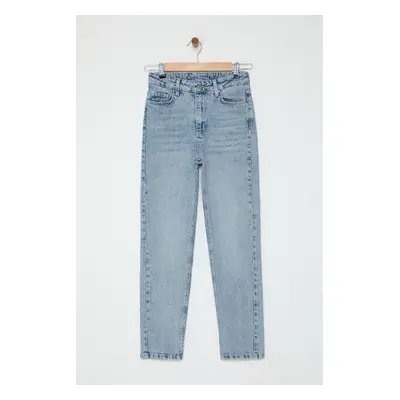 Trendyol Light Blue High Waist Slim Mom Jeans