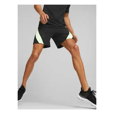 Green-black mens sport shorts Puma Fit 7" - Men