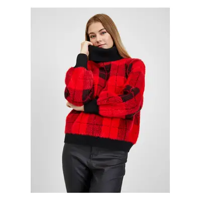 Black-red ladies checkered sweater ORSAY - Women