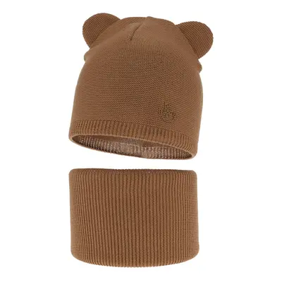 AGBO Children's autumn/ spring set: hat and tube scarf camel Ludvic