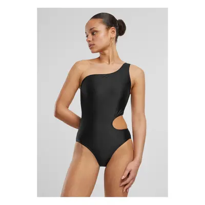 Women's Asymmetrical Cut Out Swimsuit - Black