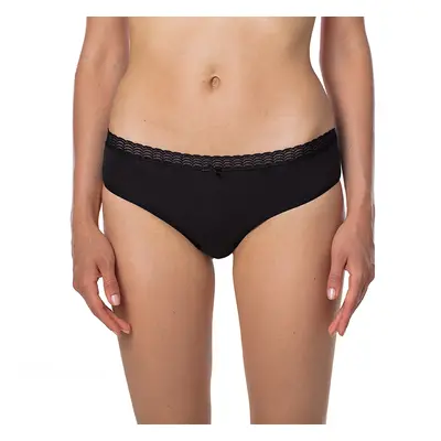 Bellinda FANCY COTTON HIPSTER - Women's Hipster Panties with Lace Hem - Black