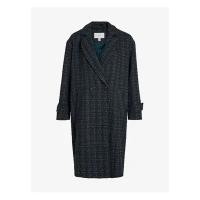 Women's Dark Green Plaid Coat VILA Vijay - Women