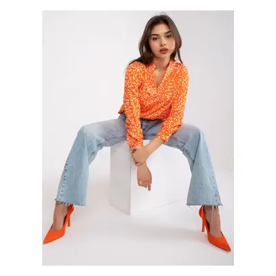 Orange blouse with Inesa print