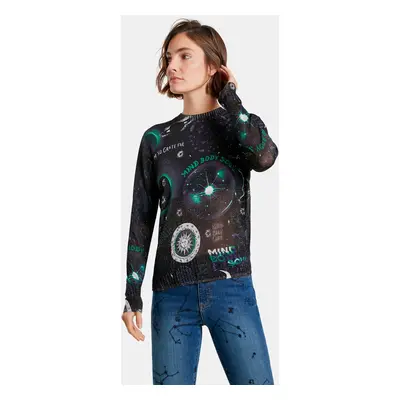 Black Desigual Patterned Sweater Toronto - Women