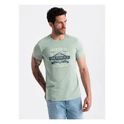 Ombre San Francisco men's printed cotton t-shirt - mint