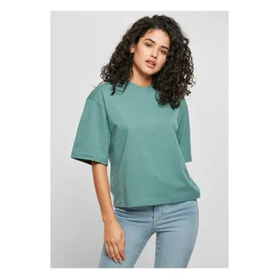 Women's Organic Oversized T-Shirt with White Leaf