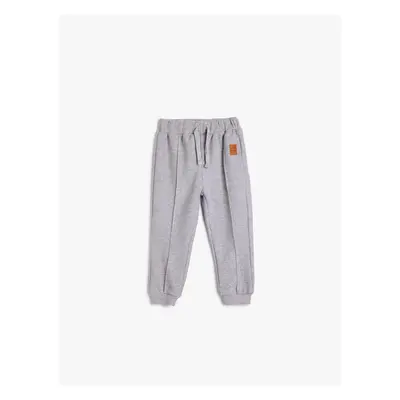 Koton Jogger Sweatpants with Tied Waist Applique Detail