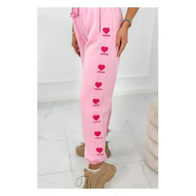 Pink Amour Cotton Trousers