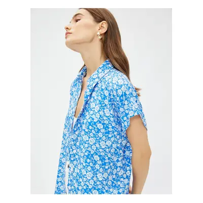 Koton Floral Shirt Short Sleeve Ecovero® Viscose