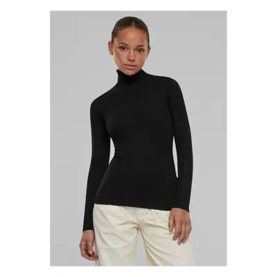 Women's knitted turtleneck black