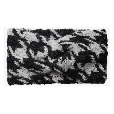 Women's White and Black Patterned Knitted Headband Pieces Pyron