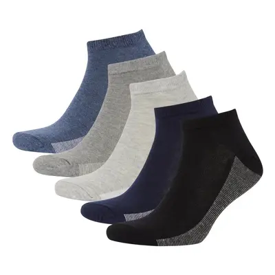 DEFACTO Men's 5-Piece Cotton Booties Socks