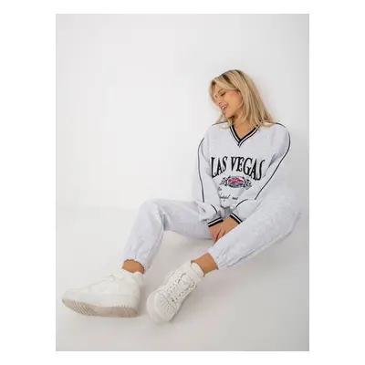 Light Grey Two Piece Oversized Tracksuit