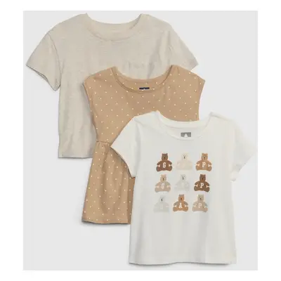 GAP Kids T-shirts organic, 3pcs - Girls