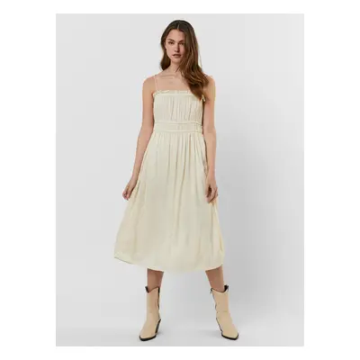 Cream dress VERO MODA Helyn - Women