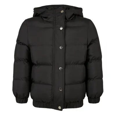 Girls' Puffer Hooded Jacket Black