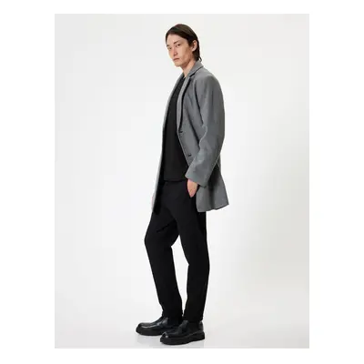 Koton Slim Fit Stretch Coat with Pocket Detail