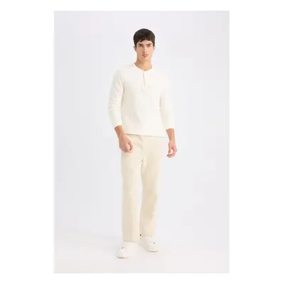 DEFACTO Regular Fit Elastic Waist Basic Plain Pocket Sweatpants