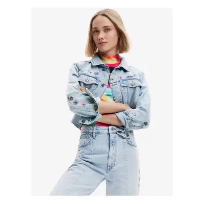 Light blue Desigual Soho Womens Denim Jacket - Women