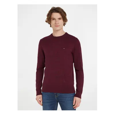 Burgundy men's sweater with cashmere Tommy Hilfiger - Men's