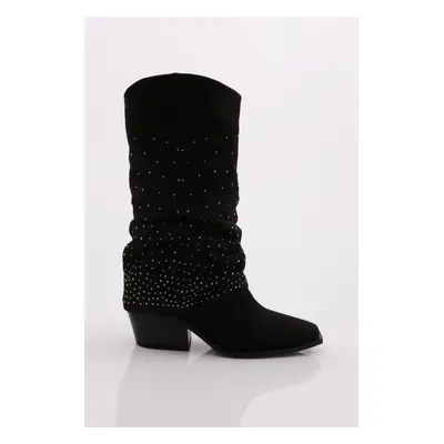 DGN Women's Boots Black Suede