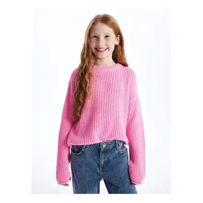 LC Waikiki Crew Neck Long Sleeve Girl's Knitwear Sweater