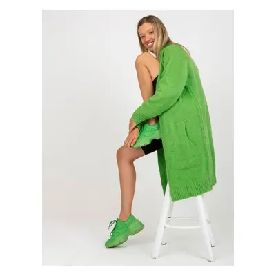 Light green loose cardigan without fastening RUE PARIS