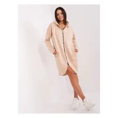 Beige basic long sweatshirt Tina RUE PARIS