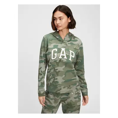 Green women's sweatshirt GAP Logo hoodie