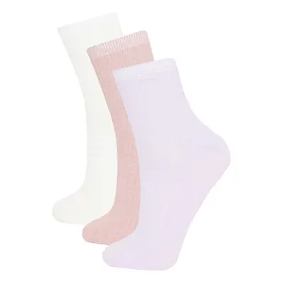 DEFACTO Women's 3-Pack Cotton Ankle Socks