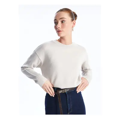 LC Waikiki Crew Neck Plain Long Sleeve Oversize Women's Knitwear Sweater