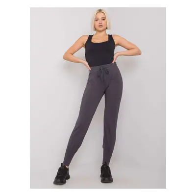 Graphite sweatpants with zippers Cindy RUE PARIS