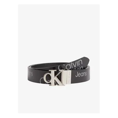 Black Men's Leather Belt Calvin Klein Jeans - Men's