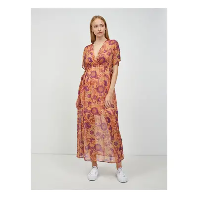 Orange Floral Maxi dress ORSAY - Women