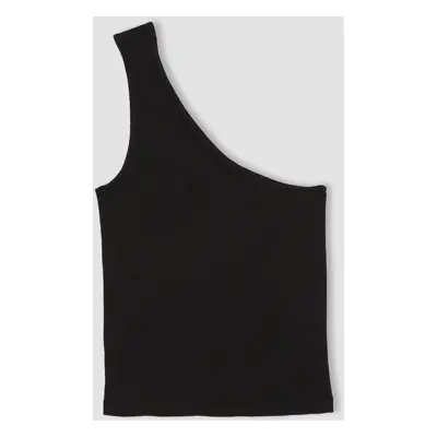 DEFACTO Slim Fit One Shoulder Ribbed Camisole Athlete