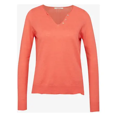 Orange women's sweater CAMAIEU