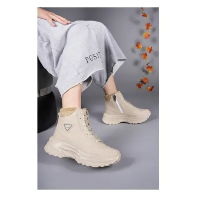 Riccon Beige Unisex Boots