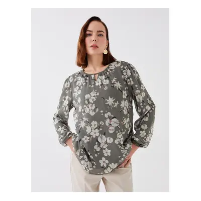 LC Waikiki Crew Neck Floral Long Sleeve Women's Blouse